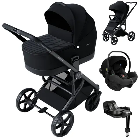 AVIONAUT SIRIUS wózek 3w1 | Black | Pixel Pro 2.0 C | Baza ISOFIX IQ Orbit