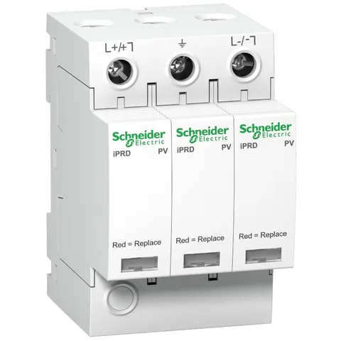 Ogranicznik przepięć DC typ 2 Acti9 iPRD-DC40r-T2-3-1000 3-biegunowy Typ2 65 kA ze stykiem; A9L40281, SCHNEIDER ELECTRIC