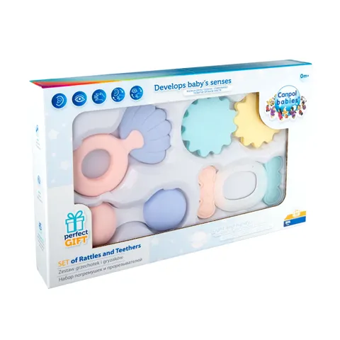 Canpol babies Zestaw pierwszych grzechotek PASTEL