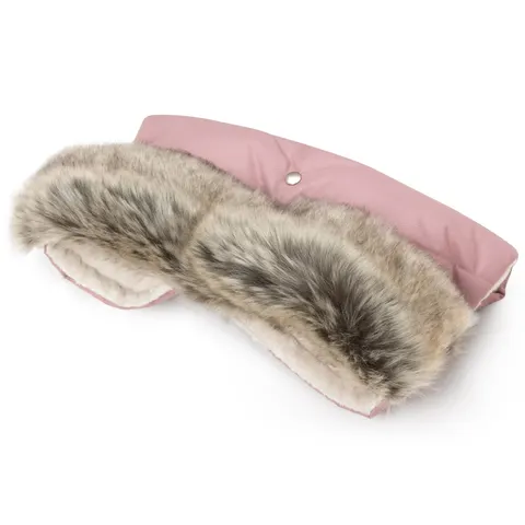 Mufka do wózka PINK WINTER z futerkiem