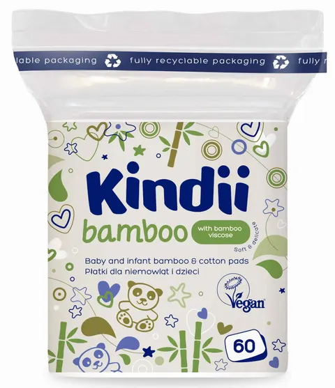 KINDII Bamboo Płatki dla niemowląt i dzieci 60 szt.