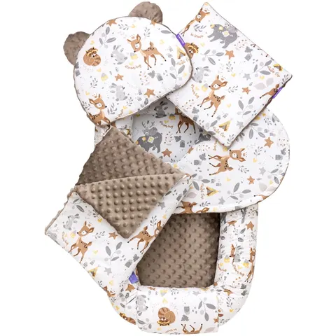 Zestaw 5 elementowy Comfort - Magical Woodland i Mokka Minky