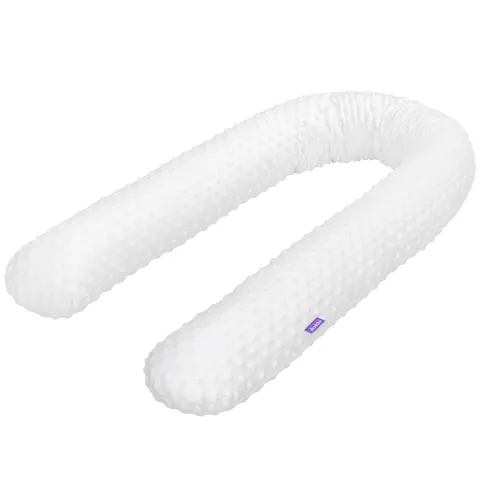 Ochraniacz wałek 180 cm - Białe Minky