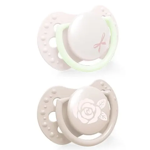 Smoczki Baby Shower Róż, 2 szt. 0-2 miesięcy / Lovi