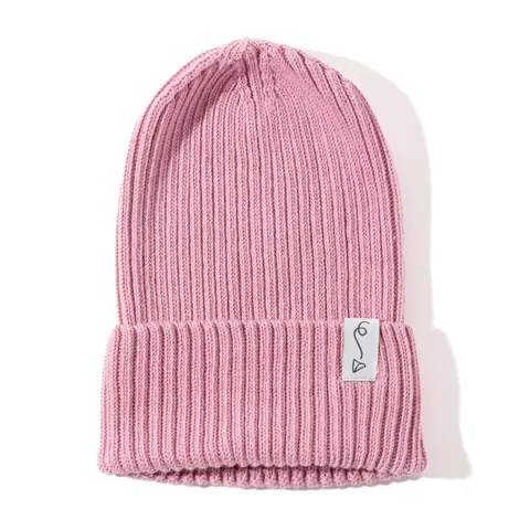 Czapeczka z dzianiny bawełnianej - PINK