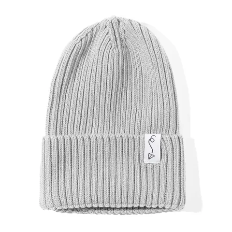 Czapeczka z dzianiny bawełnianej - LIGHT GREY