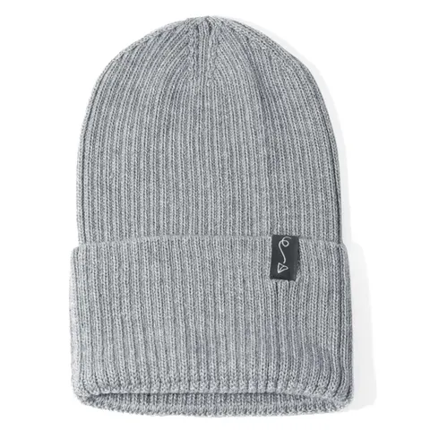 Czapeczka z wełny Merino - GREY MELANGE