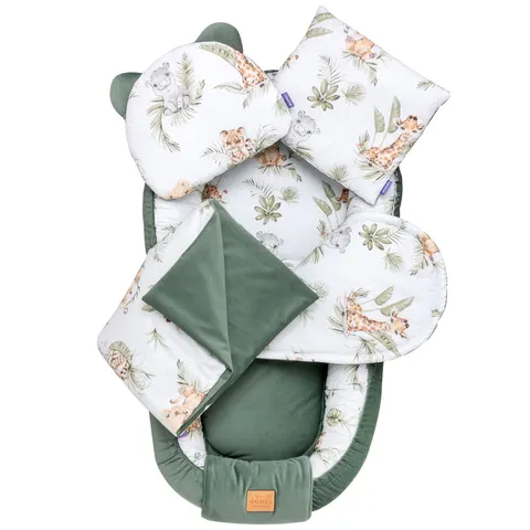Zestaw 5 elementowy Comfort - Savanna Fun i oliwkowy Velvet