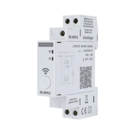 Programator czasowy astronomiczny WIFI jednokanałowy 48-240V AC/DC TH35 1M; A26-RS-WIFI2; SCHELINGER