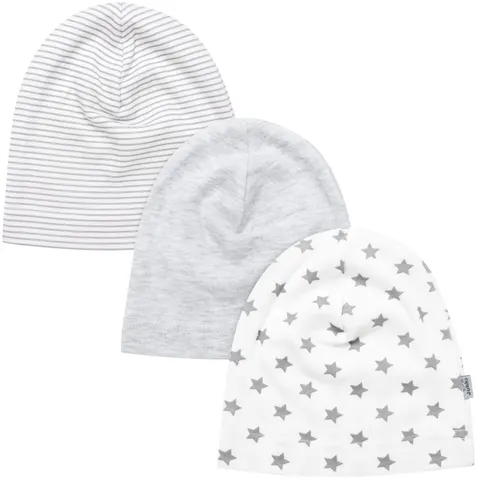 Czapeczka Niemowlęca 3 pack Basic Grey Melange