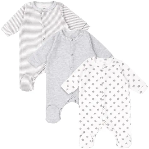 Pajacyk 3 pack Basic Grey Melange