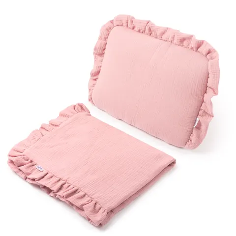 Muślinowy zestaw do wózka - Pink
