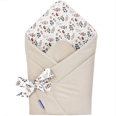 Rożek niemowlęcy Velvet - Boho Garden i ecru Velvet