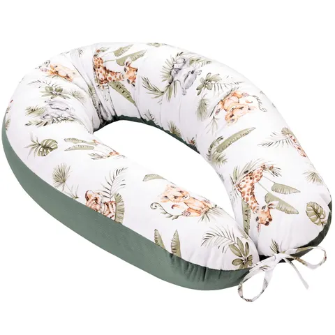 Poduszka ciążowa - Savanna Fun i oliwkowy Velvet