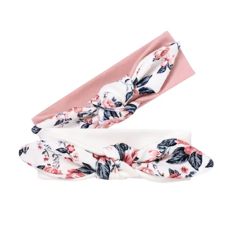 Elastyczna opaska z kokardą 2 pack Roses