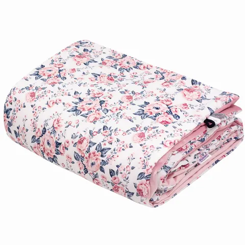 Kocyk przedszkolaka 100x140cm - Roses i Smokey Pink Soft Velvet