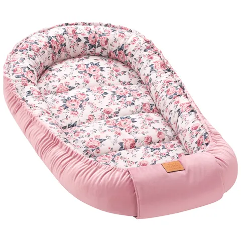 Kokon XXL 65 x 120 cm - Roses i Smokey Pink Soft Velvet