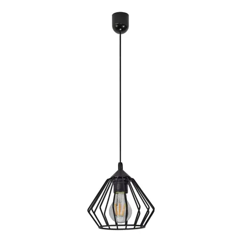 Lampa wisząca WAYA 1P max. 60W E27, CZARNA