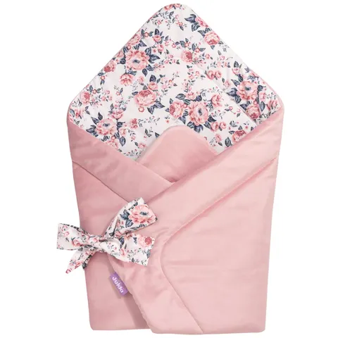 Rożek niemowlęcy Velvet - Roses i Smokey Pink Soft Velvet
