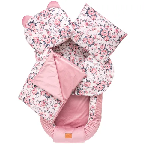 Zestaw 5 elementowy XXL - Roses i Smokey Pink Soft Velvet