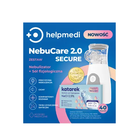 NebuCare Secure 2.0 Zestaw do nebulizacji HelpMedi Katarek