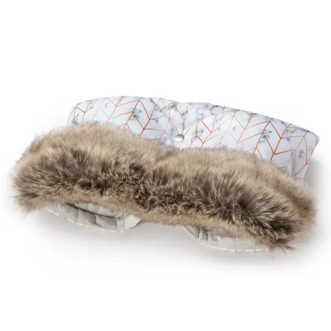 Mufka do wózka MARBLE WINTER z futerkiem