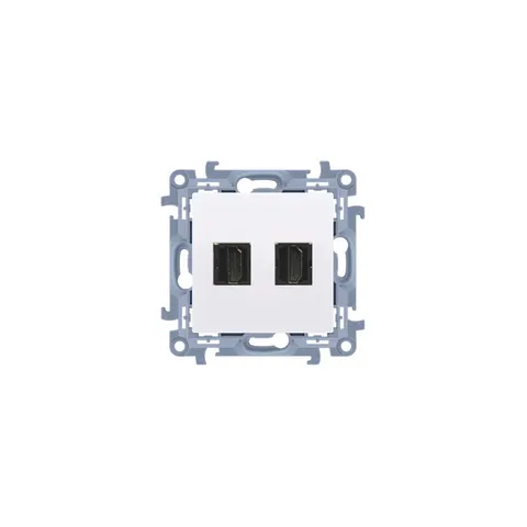 Simon10 Gniazdo HDMI ver.1.4 podwójne; biały