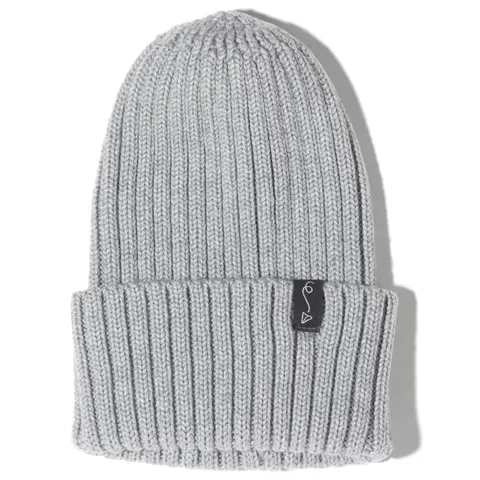 Zimowa czapka z wełny merino - GREY MELANGE