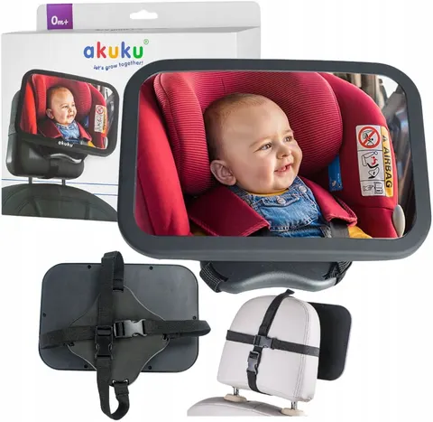 AKUKU Lusterko do obserwacji dziecka w aucie 360°