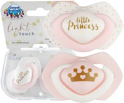 Canpol smoczek symetryczny royal baby 6-18m 2 szt.