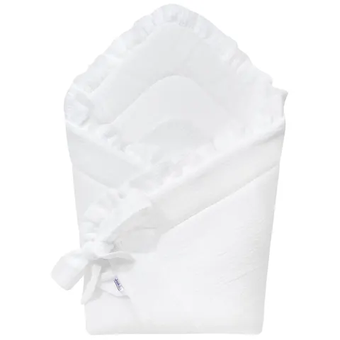 (Outlet) Rożek niemowlęcy muślinowy - White