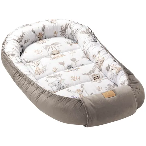Kokon XXL 65 x 120 cm - Happy Jungle i Latte Velvet