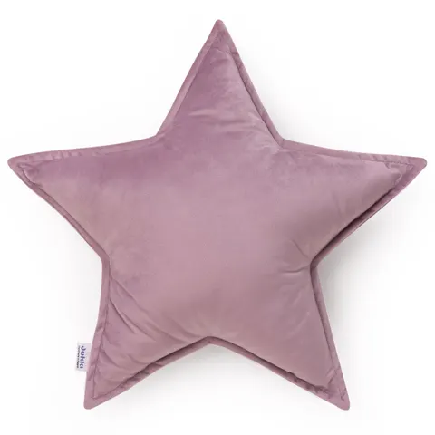 Poduszka gwiazdka Velvet - Wrzosowy Soft Velvet