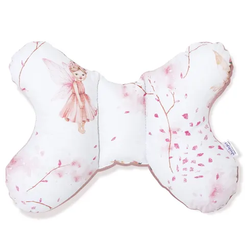 Poduszka motylek - Little Fairy i Smokey Pink Soft Velvet