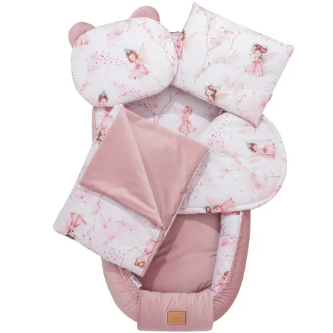 Zestaw 5 elementowy XXL - Little Fairy i Smokey Pink Soft Velvet