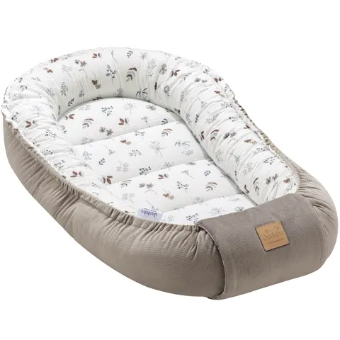 Muślinowy Kokon Comfort - Simply Nature i Latte Velvet