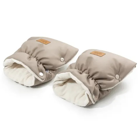 Podwójne mufki do wózka, BEIGE WINTER