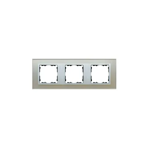 Ramka 3-krotna szkło - srebro / ramka pośrednia aluminium mat