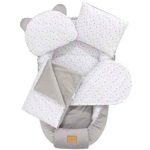 Zestaw 5 elementowy Comfort - Twinkle Stars i Szary Velvet