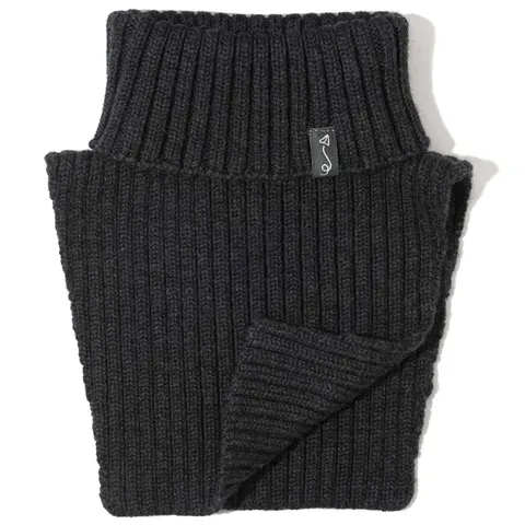 Komin z golfem z wełny merino - GRAPHITE MELANGE