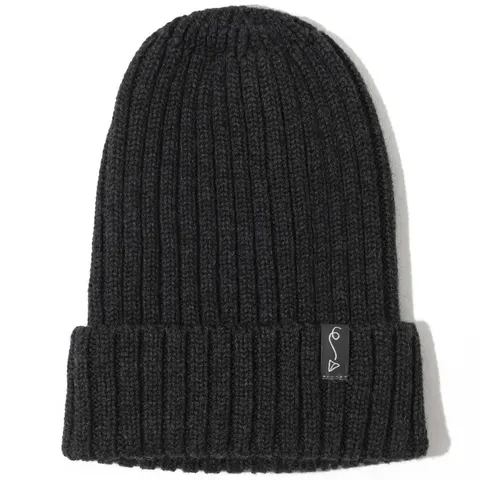 Zimowa czapka z wełny merino - GRAPHITE MELANGE