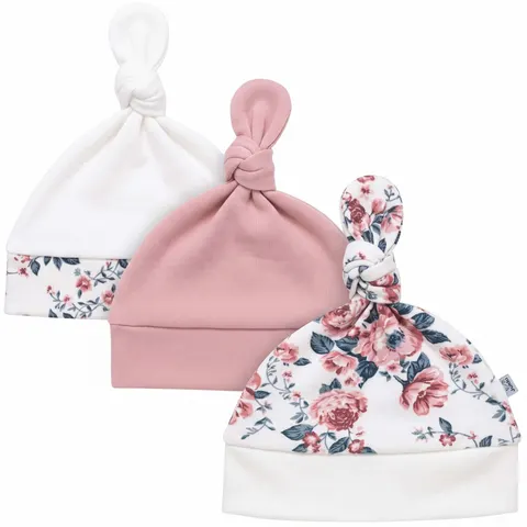 Czapeczka Niemowlęca 3 pack Roses