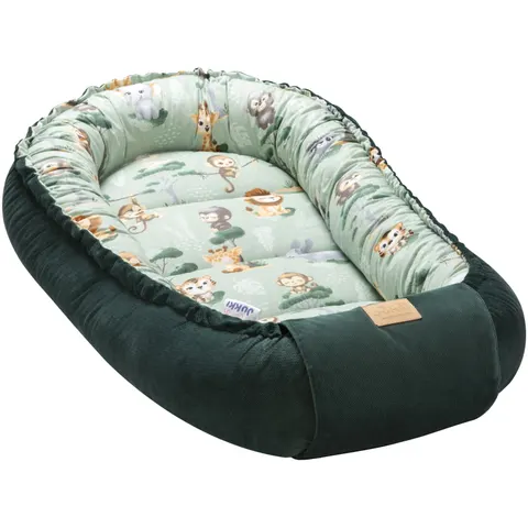 Kokon Comfort - Tropical Animals i butelkowy Velvet