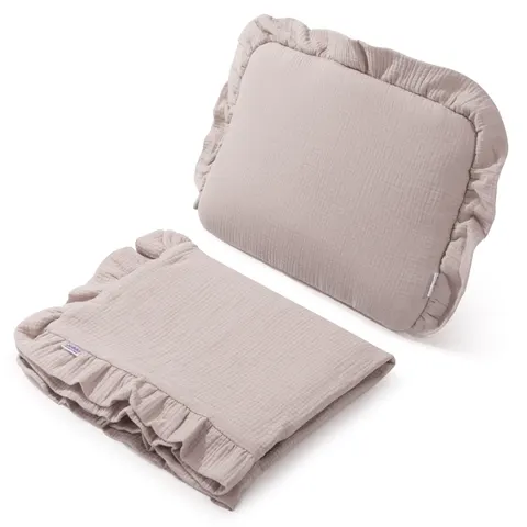 Muślinowy zestaw do wózka - Beige