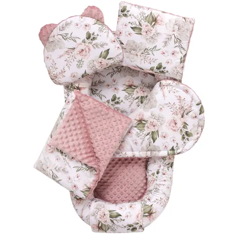 Zestaw 5 elementowy Comfort - Secret Garden i Old Rose Minky