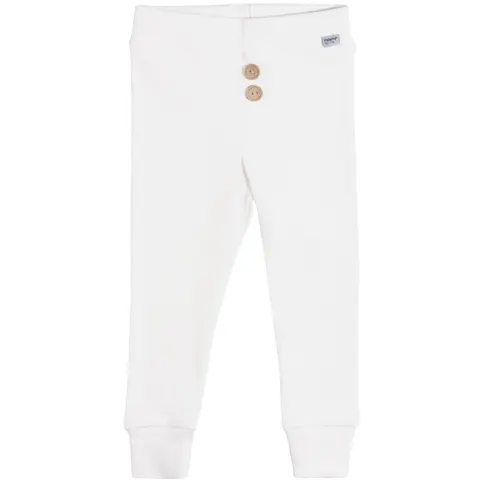 JUKKI Prążkowane legginsy dziecięce - Ecru