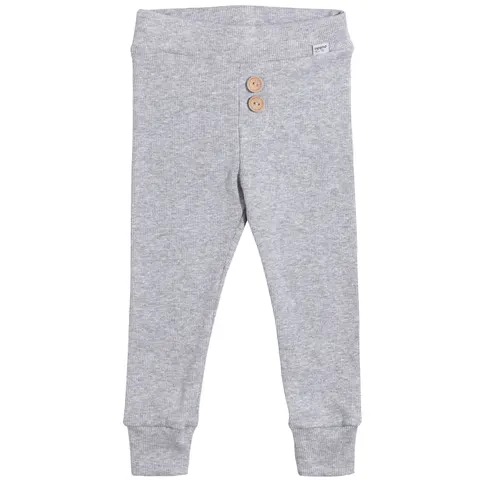 JUKKI Prążkowane legginsy dziecięce - Grey Melange