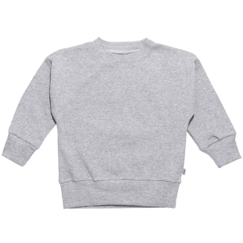 JUKKI Prążkowana bluza oversize - Grey Melange