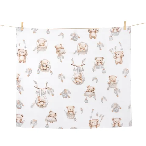 Pieluszka flanelowa - Boho Bears