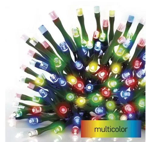 Lampki świąteczne Classic, łańcuch 120 LED 12m multikolor; 3,6W, IP44 timer